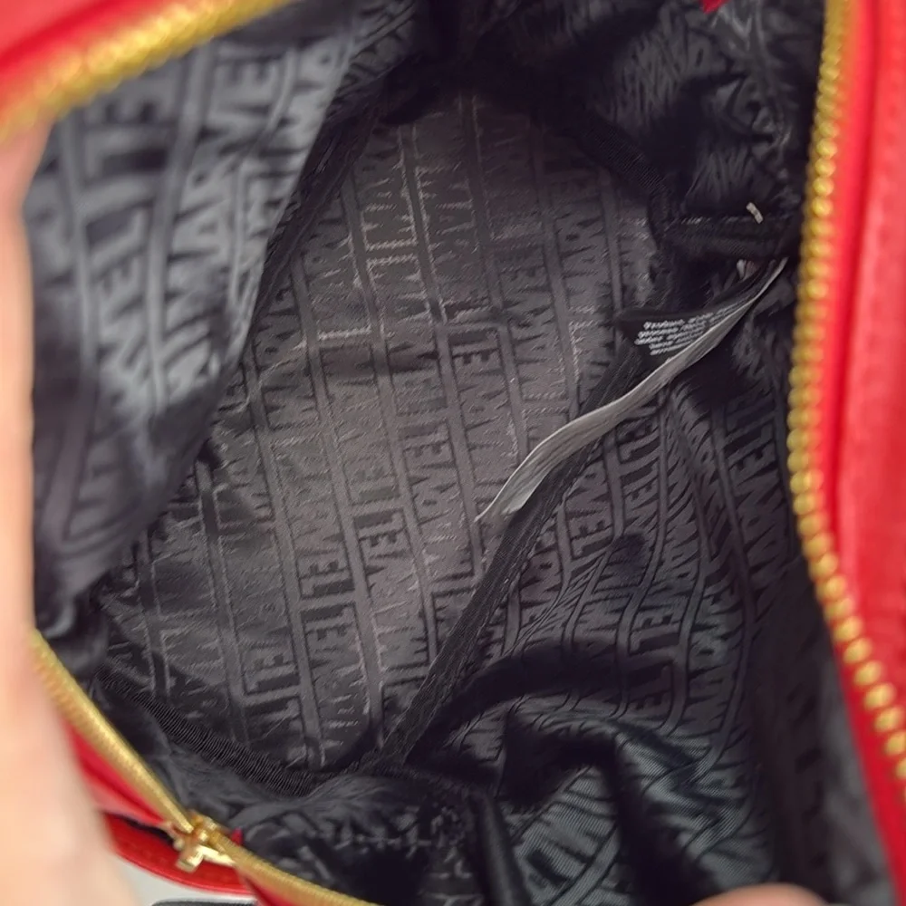 Loungefly marvel captain marvel gold red and blue backpack purse cosplay bag